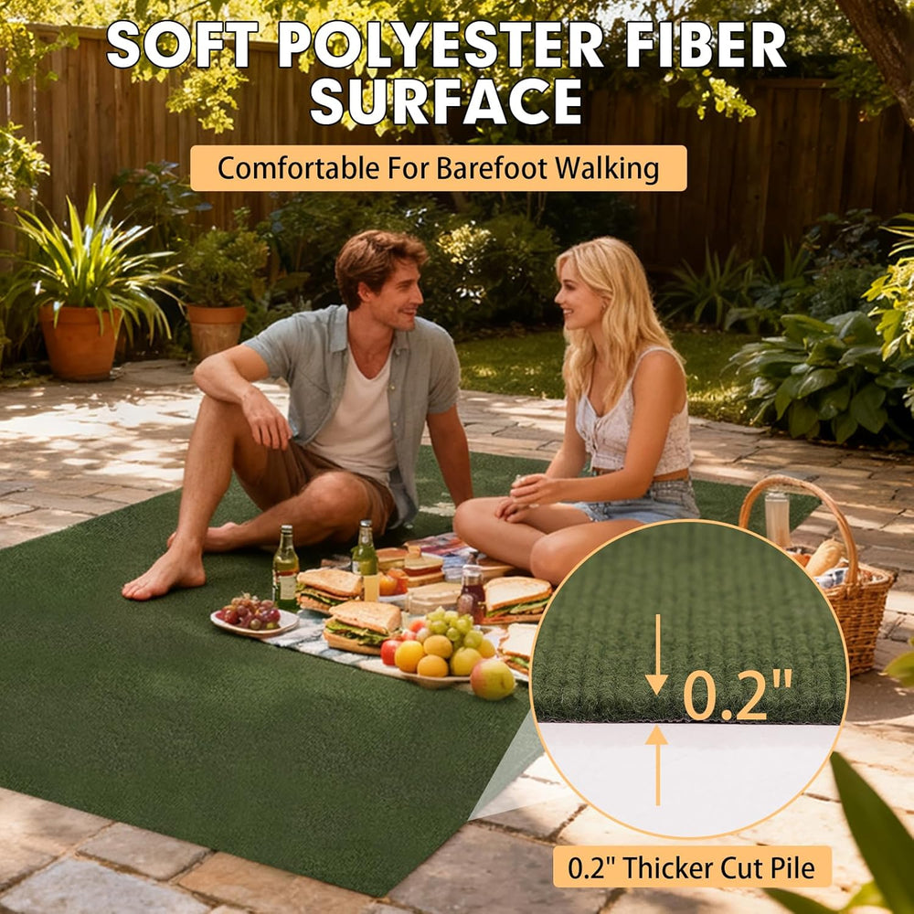 Grefinity Marine Carpet, 5 FT x 15 FT Olive Green Indoor Outdoor Carpet