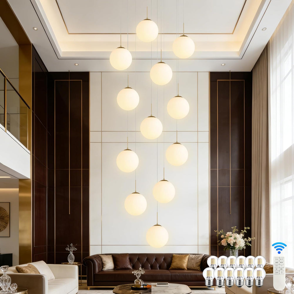 KoKo&Yukina 12-Light Gold Mid Century Modern Chandelier for Living Room S...
