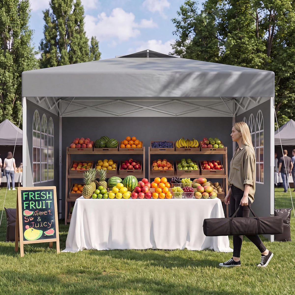 10x10 one push pop up canopy tent with, main product view