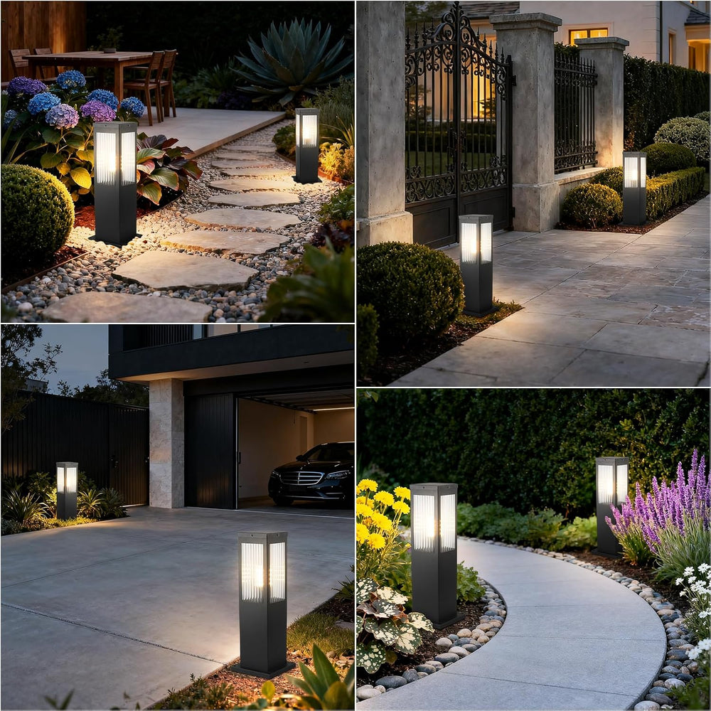 E26 Landscape Path Light,15.75 Inches Modern Outdoor 3000K Bollard Lighting