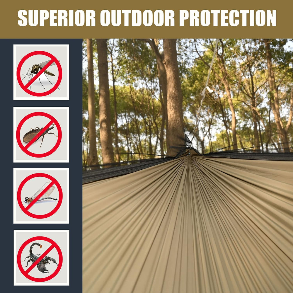 Onewind 11ft Ultralight Camping Hammock with Mosquito Net and Ridgeline
