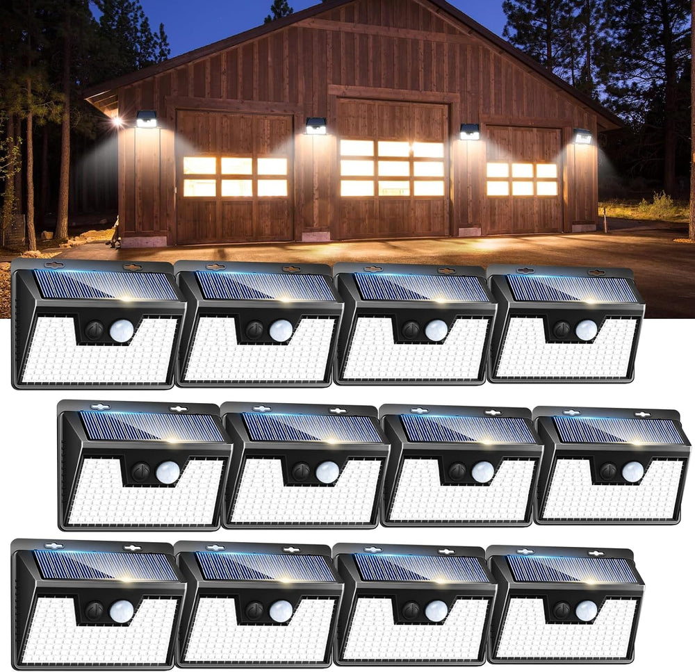 Peasur Solar Lights Outdoor Waterproof [12 Packs/140 LEDs], 3 Lighting Modes ...