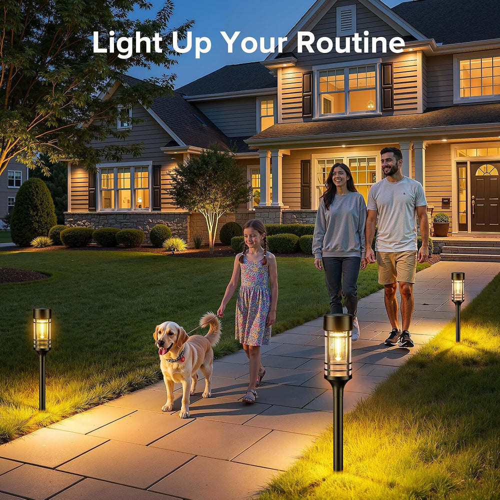 LETMY 12 Pack Solar Pathway Lights Outdoor, Solar Lights Outdoor Waterproof I...