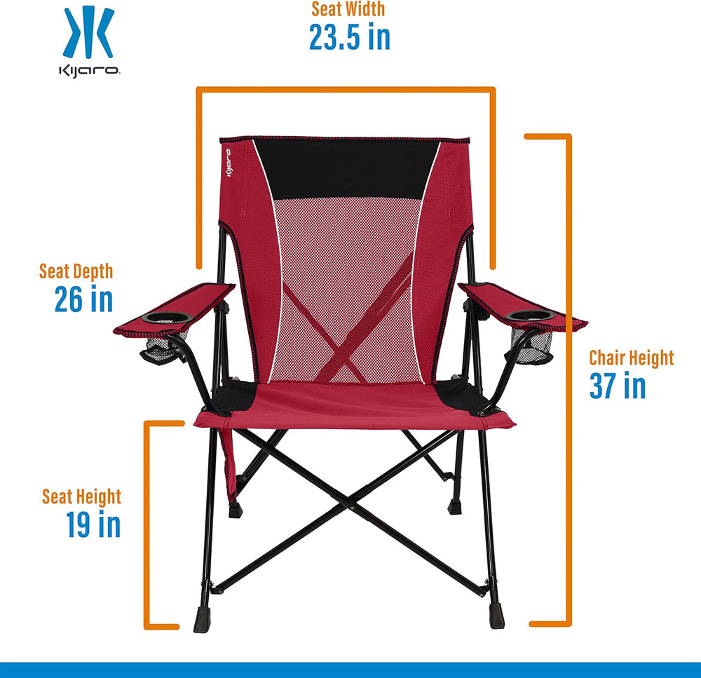 Kijaro Dual Lock Portable Camping Chairs - Versatile Folding Chair, Sports Ch...