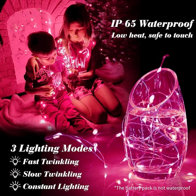 ZGWJ 50 Pack Fairy Lights Battery Operated, 7ft 20 Mini LED Fairy String Ligh...