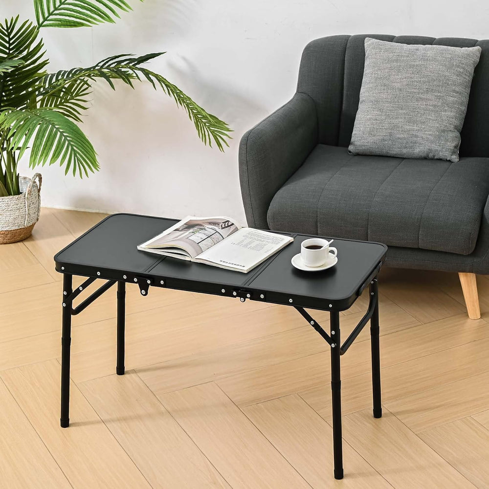 YihuiKo Folding Picnic Table with Storage Net, Foldable Camping Table