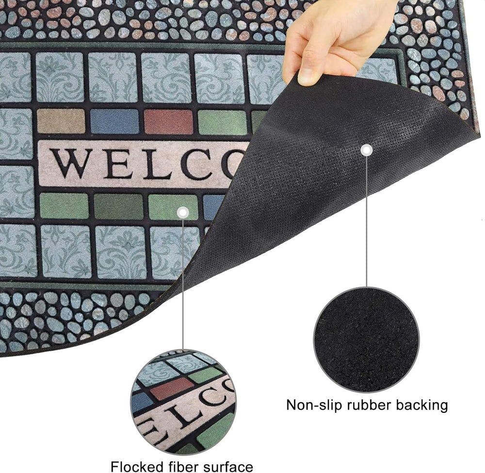 CHICHIC Rectangle Entrance Door Mat Large 24 x 36 Inch Entry Way High Traffic...