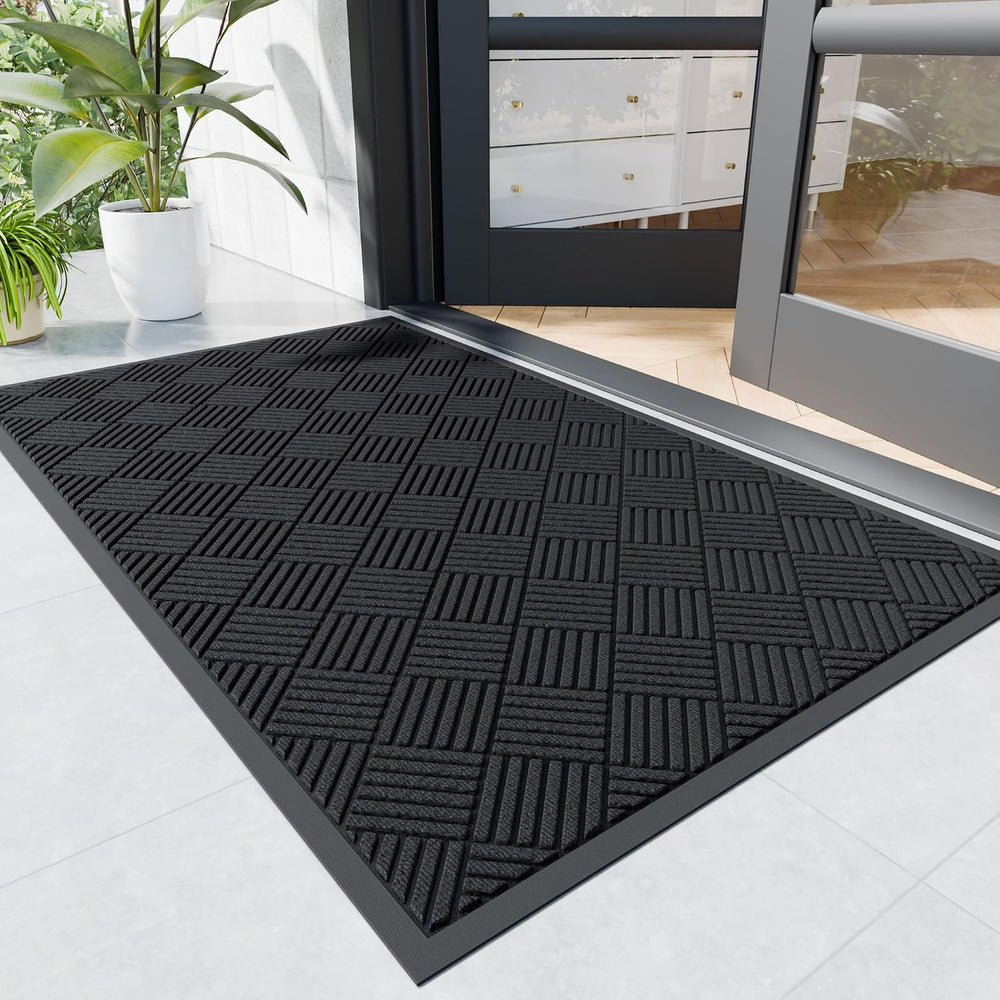 Durable Indoor Outdoor Door Mat, 3' x 6' Heavy Duty Front Door Mat fo...
