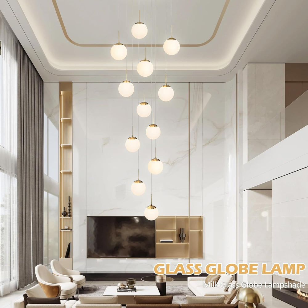 KoKo&Yukina 12-Light Gold Mid Century Modern Chandelier for Living Room S...