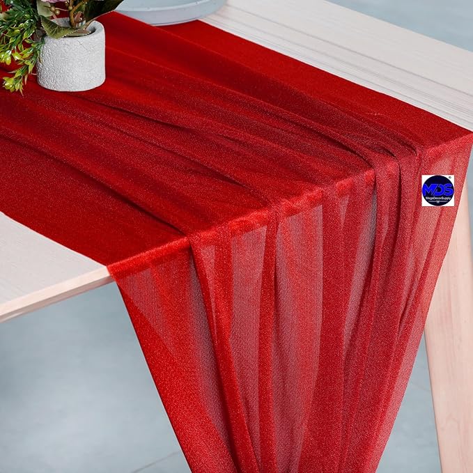 MDS Halloween Chiffon Table Runner - 10 Pack, 29 x 170 Inches, 14ft Each - Sh...