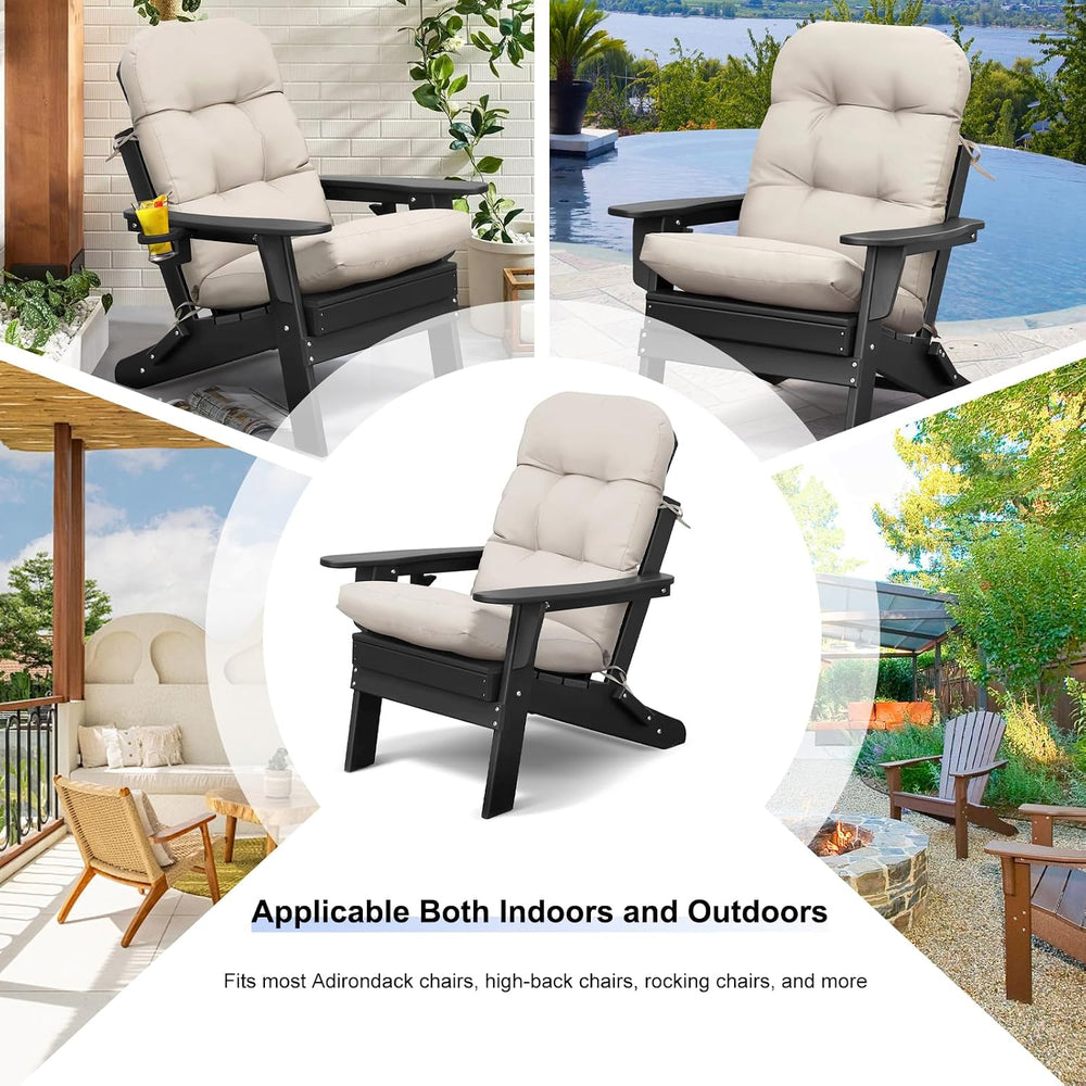 Skypatio Adirondack Chair Cushions Set of 2, Thickened Waterproof Outdoor Pat...