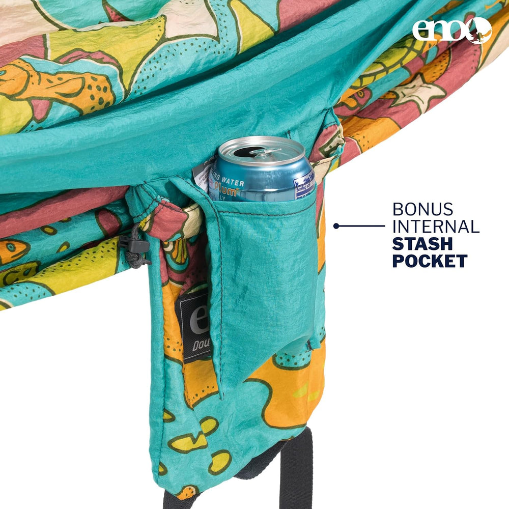 ENO, Eagles Nest Outfitters DoubleNest Lightweight Camping Hammock, 1 to 2 Pe...