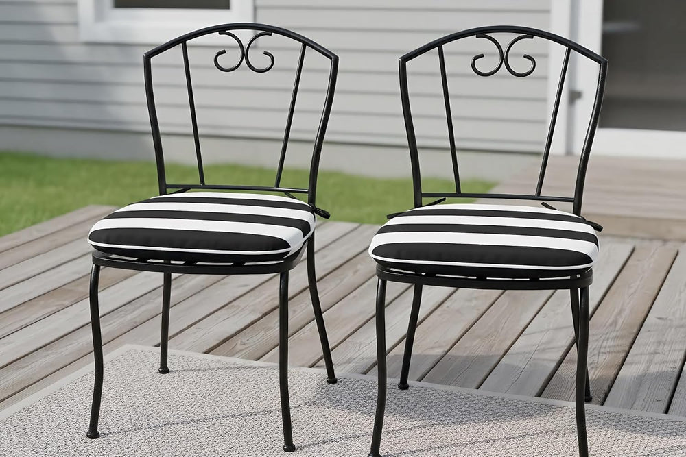 Magpie Fabrics Outdoor/Indoor 17"x16"x2" Chair Cushions with T...
