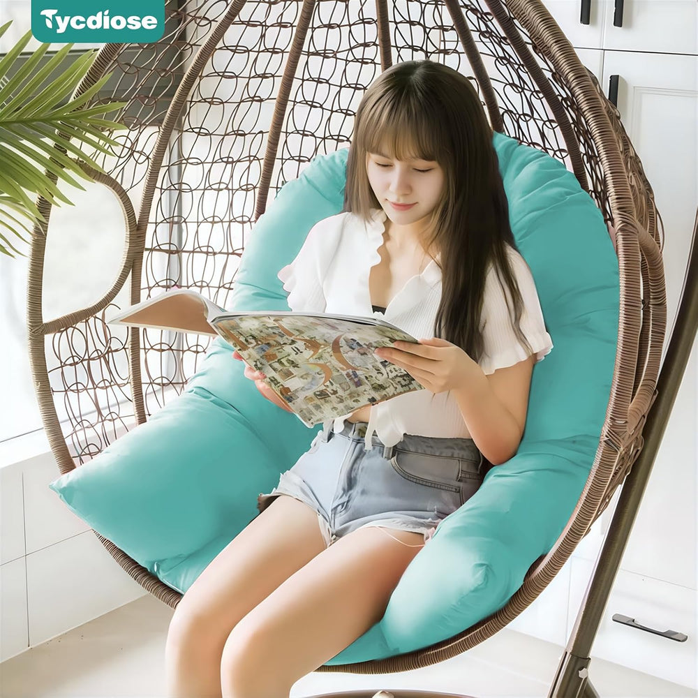 Egg Chair Cushion Replacement, Waterproof Outdoor Hanging Egg Chair Cushion H...