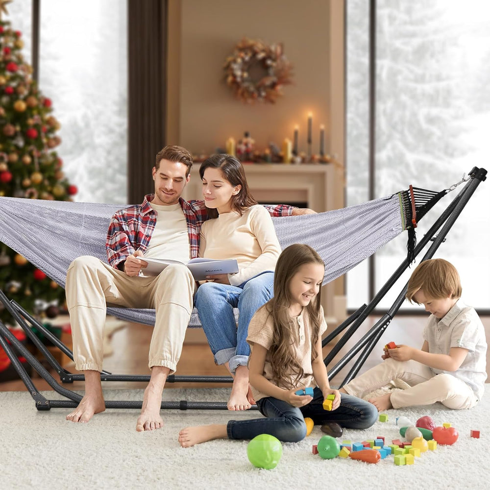 Goutime Collapsible Hammock Stand with Carry Bag, 550lbs, Portable, Grey