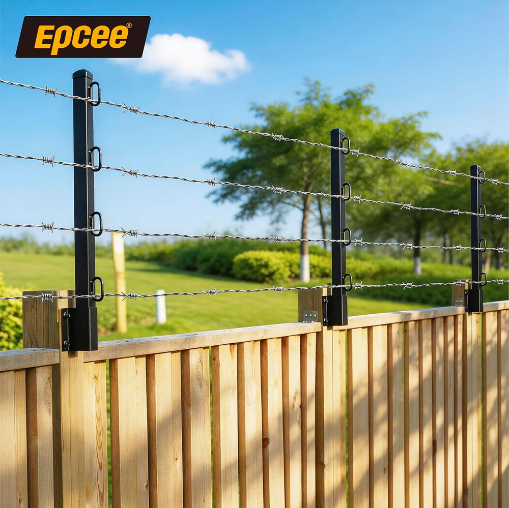 Fence Post Extender, 23.5" Fence Barbed Wire Extend Arm，for Outdoor Fenc...