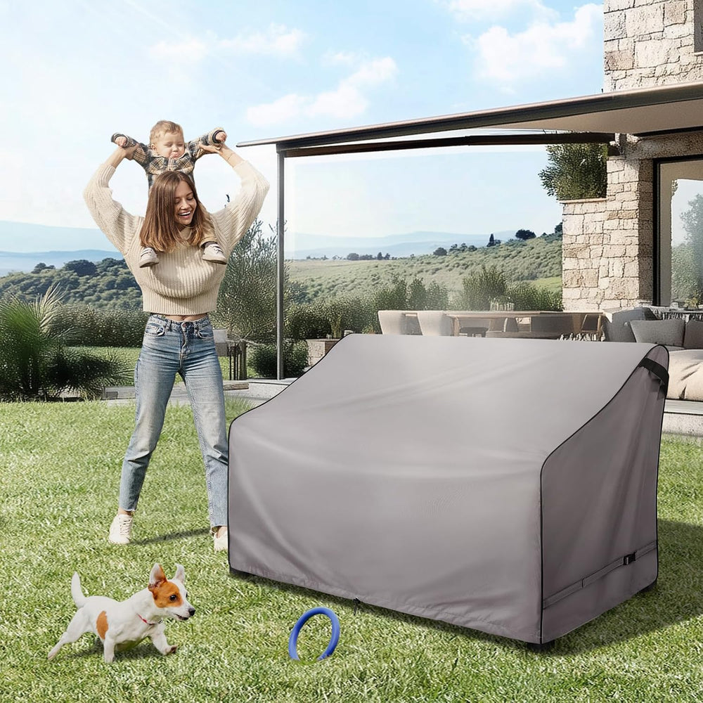 KylinLucky Outdoor Patio Sofa Cover 62 x 38 x 35 inch Waterproof Grey