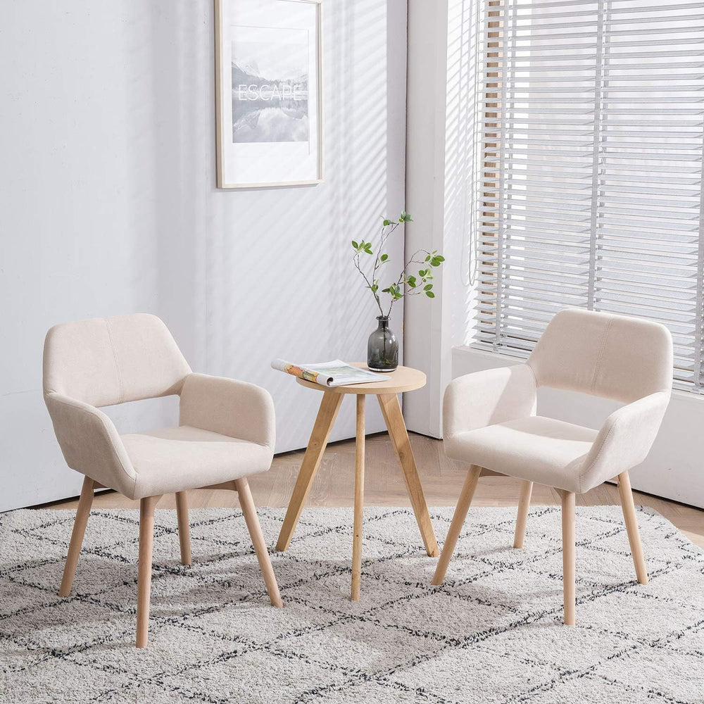 Mid Century Modern Dining Chairs Set of 2 & 4 & 6 Comfy Accent Chair ...