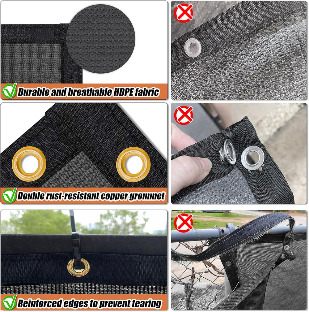 KANAGAWA 6ft x 50ft Privacy Screen Fence, 90% Blockage Heavy Duty 175 GSM Fen...