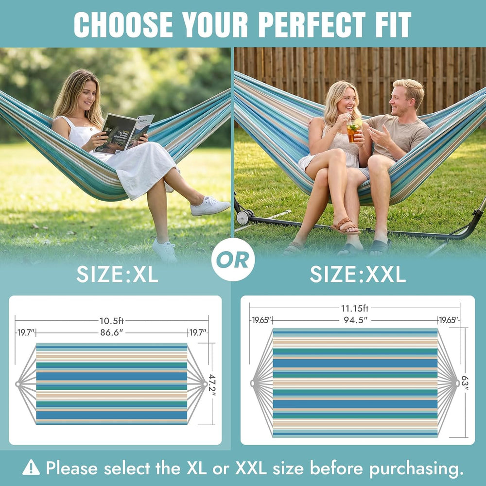 INNO STAGE Brazilian Hammock with Tree Straps, Carry Bag, Blue
