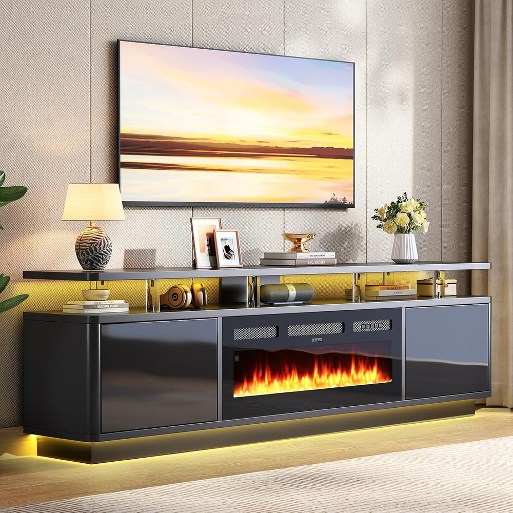 MXV 80" Fireplace TV Stand for TVs Up to 90", 36" Fireplace wi...