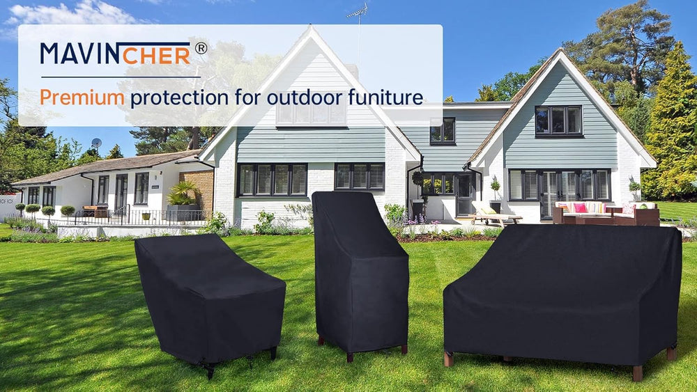 Stackable Patio Chair Covers, High Back Outdoor Chair Covers, 600D Heavy Duty...