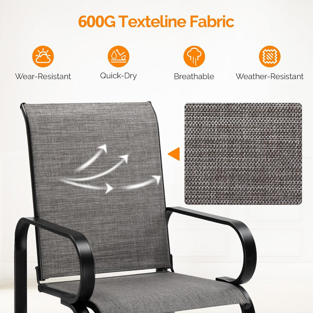 VINGLI Outdoor Glider, Patio Glider with Higher Backrest, Weatherproof Chair ...