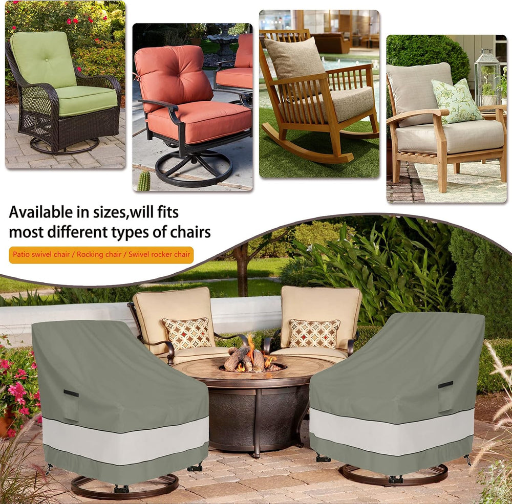 Patio Chair Covers Waterproof Patio Furniture Covers,27.5W x 32.5D x 38 H Inc...