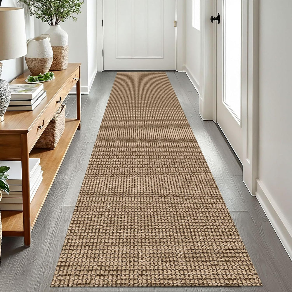 EARTHALL Woven Runner Rug 2x8 Ft Washable Runners for Hallways Cotton Non Sli...