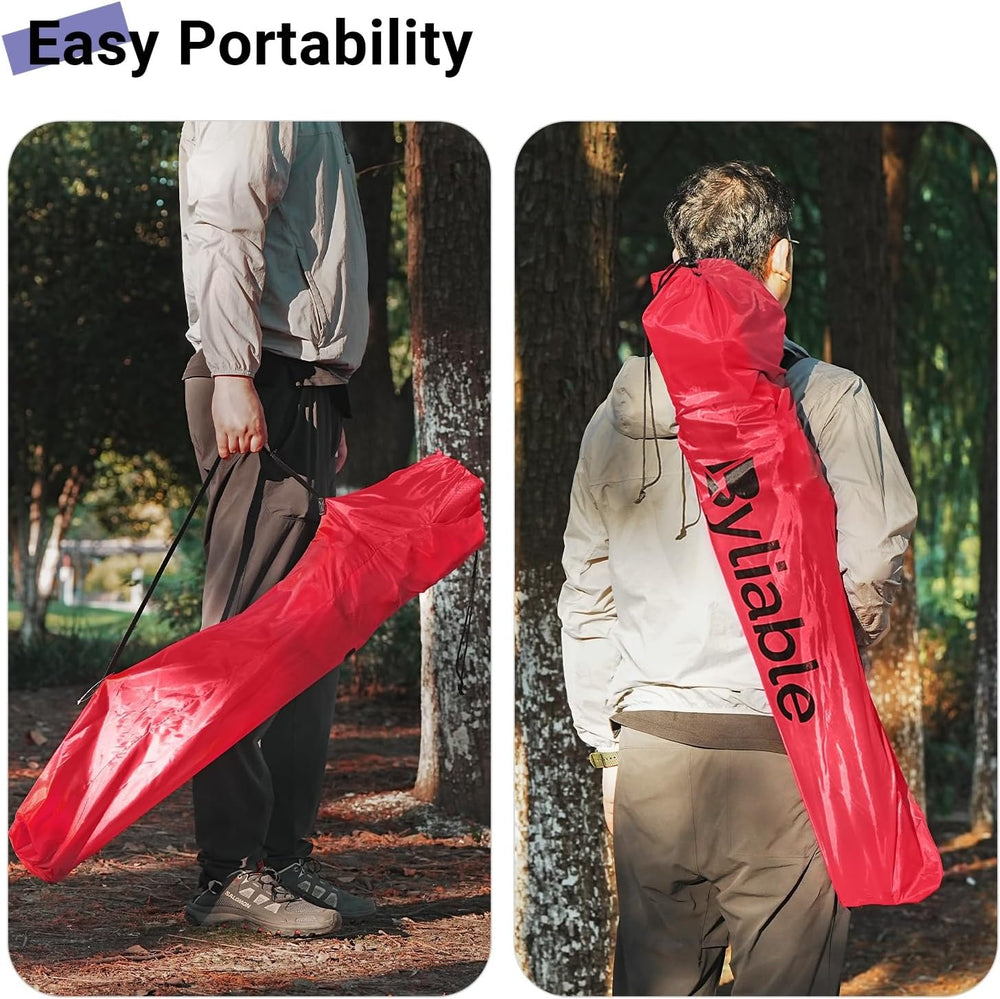 Byliable Camping Chairs Portable Lightweight Folding Lawn Chairs, Red