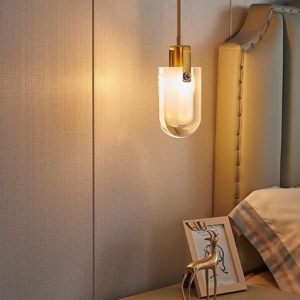 LMQNINE Gold Pendant Light Fixture Pendant Lighting Modern Pendant Light, Min...
