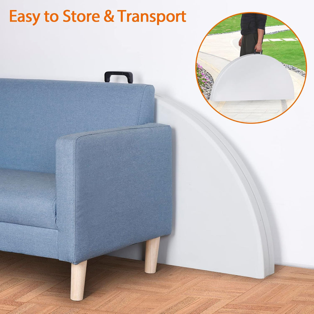 ZenStyle Folding Table, Indoor Outdoor Portable Plastic Dining Card Table Uti...