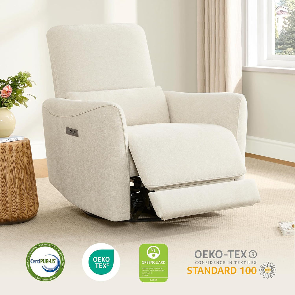 CHITA Power Swivel Glider Recliner Chair, Tall-Wide, Linen