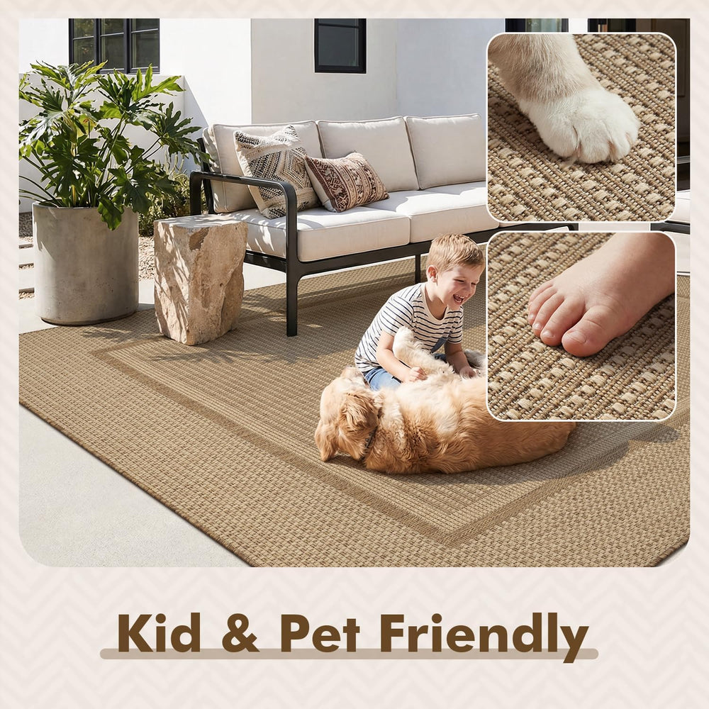 MontVoo-Outdoor Rug-Patio Rug 6x9 ft Polypropylene Indoor Outdoor Rugs Outdoo...