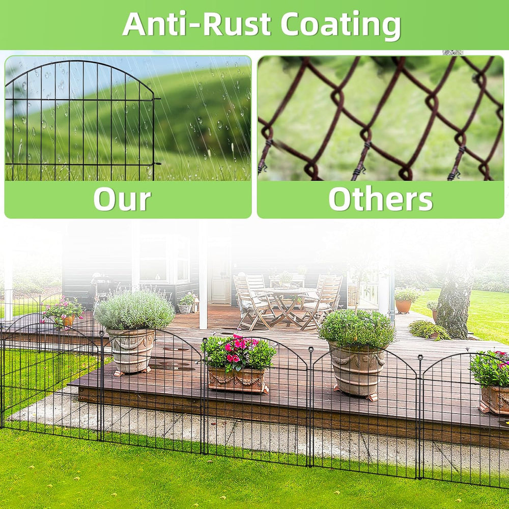 Decorative Garden Fence, 24in (H) x 20ft(L) No Dig Fence
