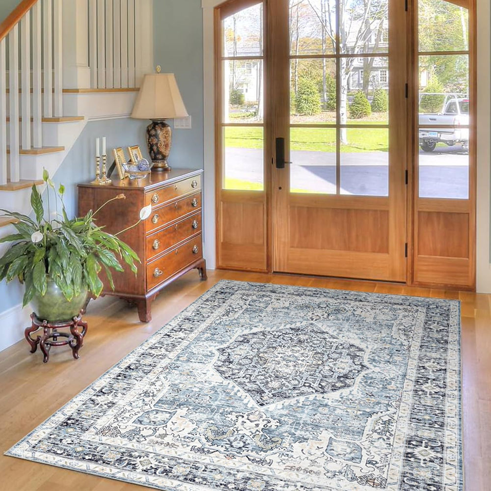 Runner Rug 2×8, Vintage Boho Rug,Ultra-Soft Low Pile, Washable, Non Slip,Stai...