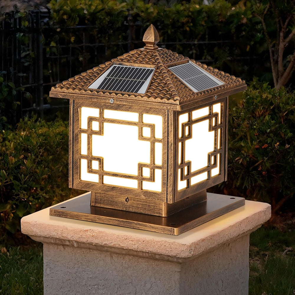 Solar Post Lights Outdoor Waterproof Gate Post Mount Lights with Solar LED