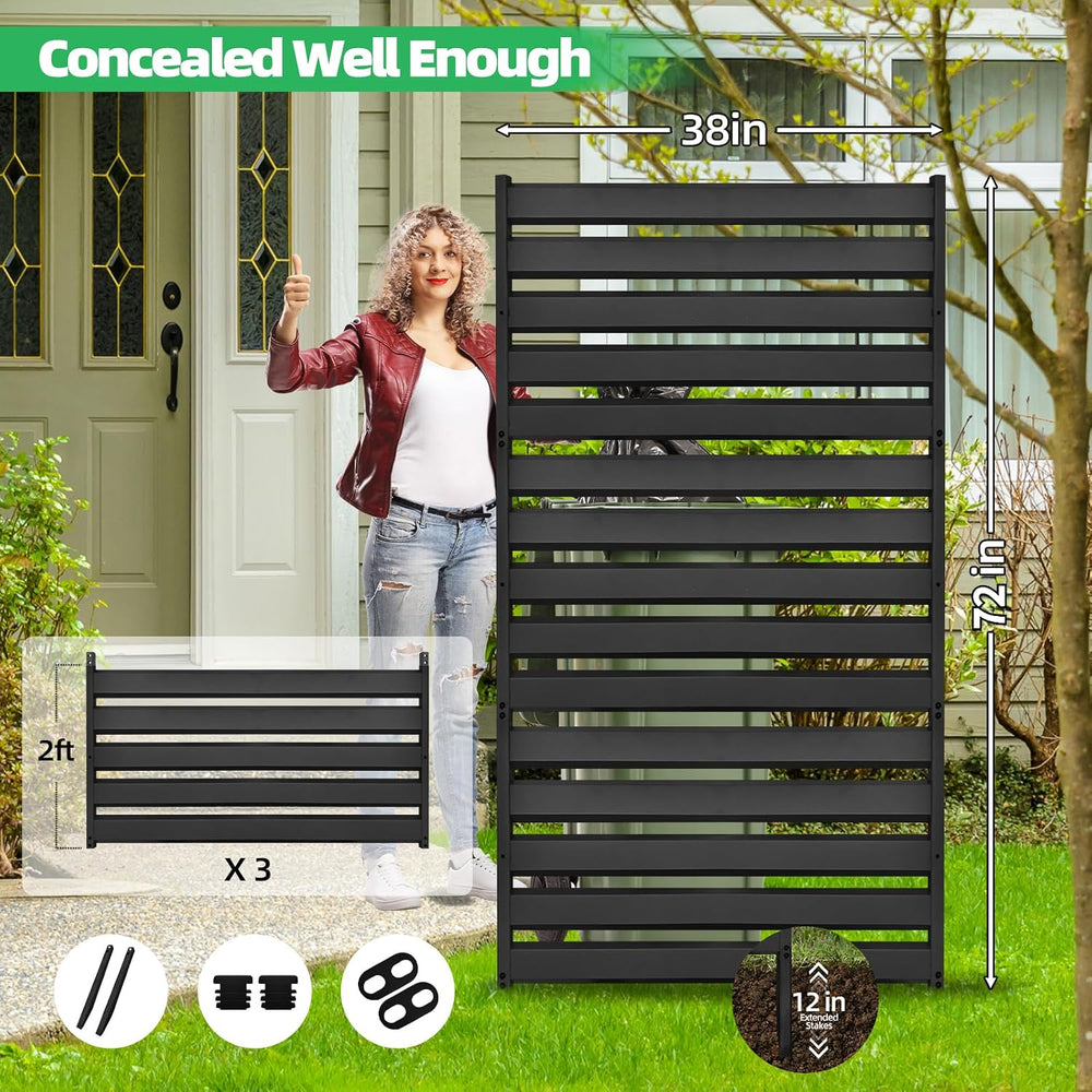 72" H x 38" W Air Conditioner Fence Screen Trash Can Privacy Fence ...