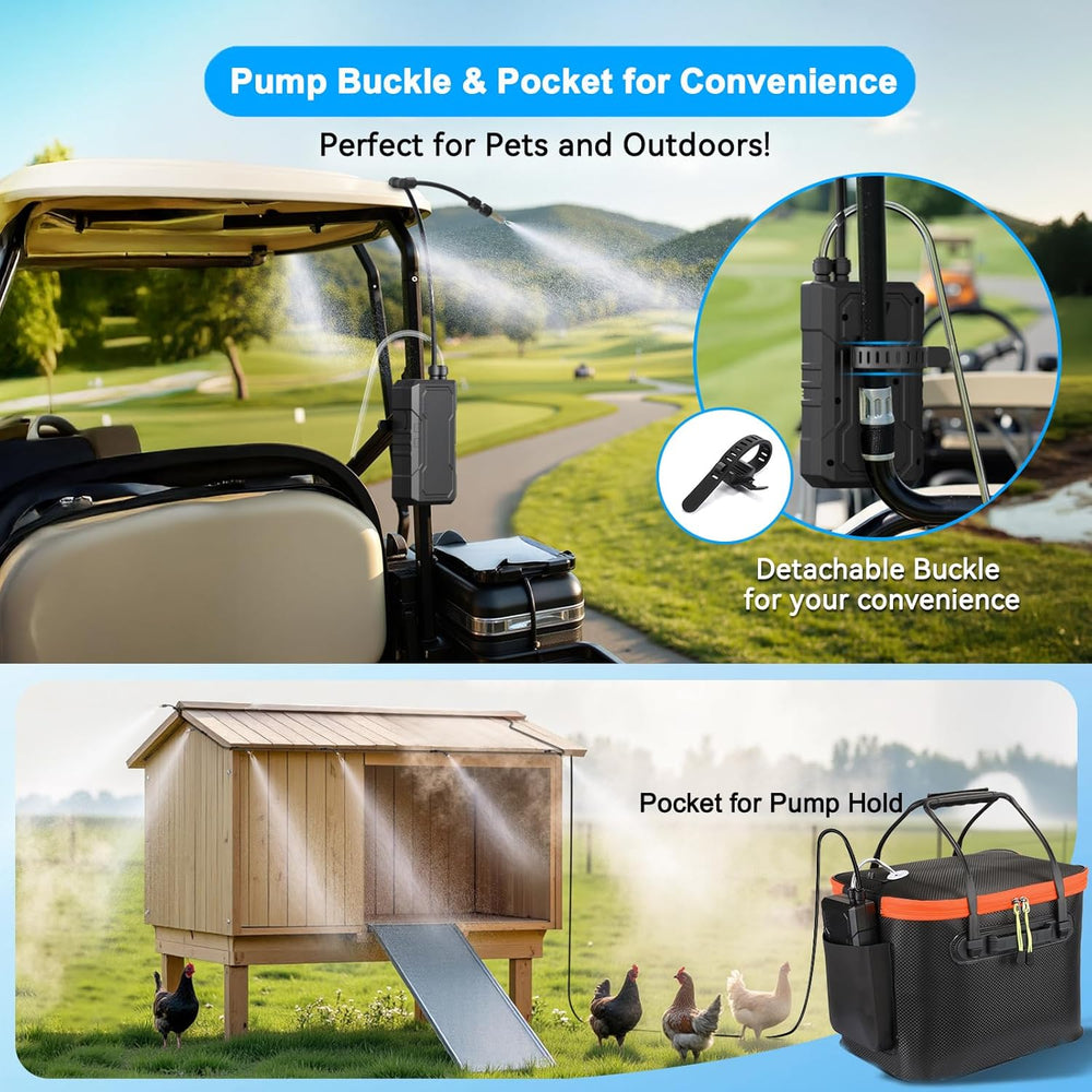 Ausic Portable Misting System for Outside Patio, Outdoor Water Cooling Mister...