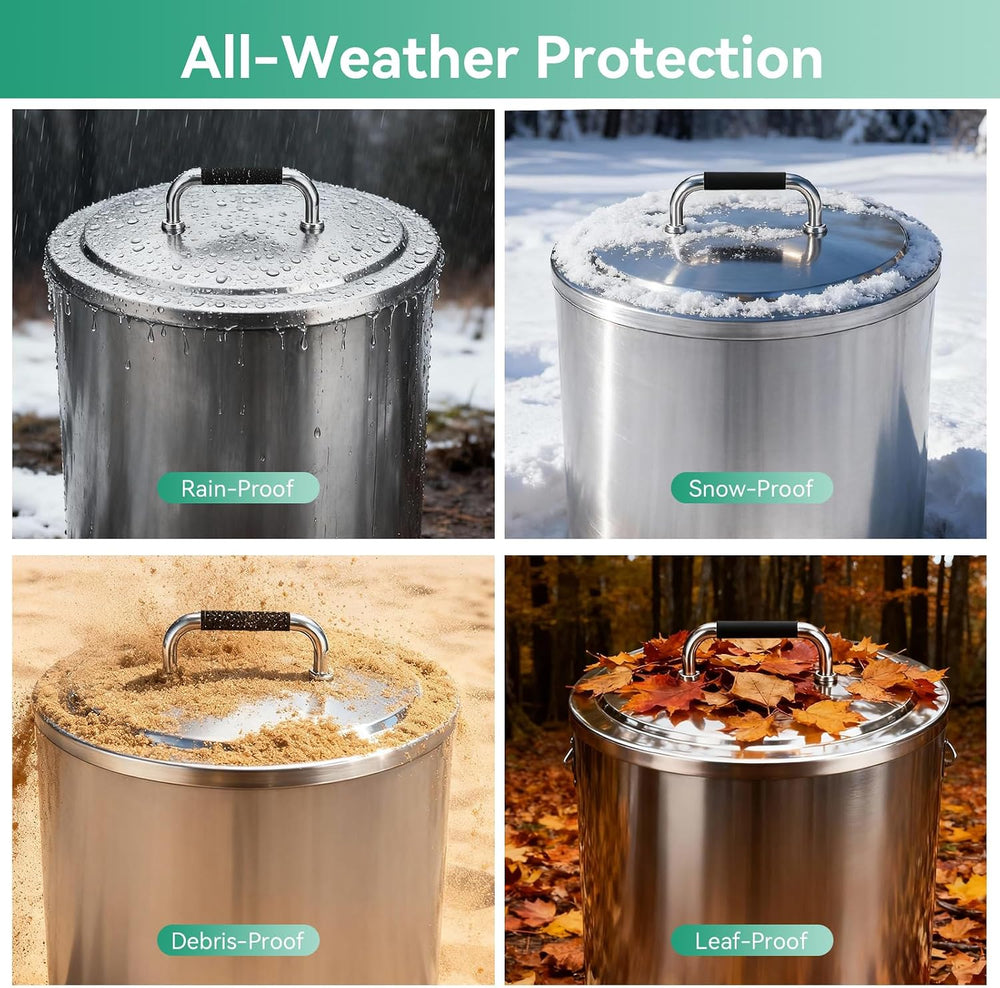 Fire Pit Lid for Solo Stove Bonfire 19.5", 304 Stainless Steel Round Fir...