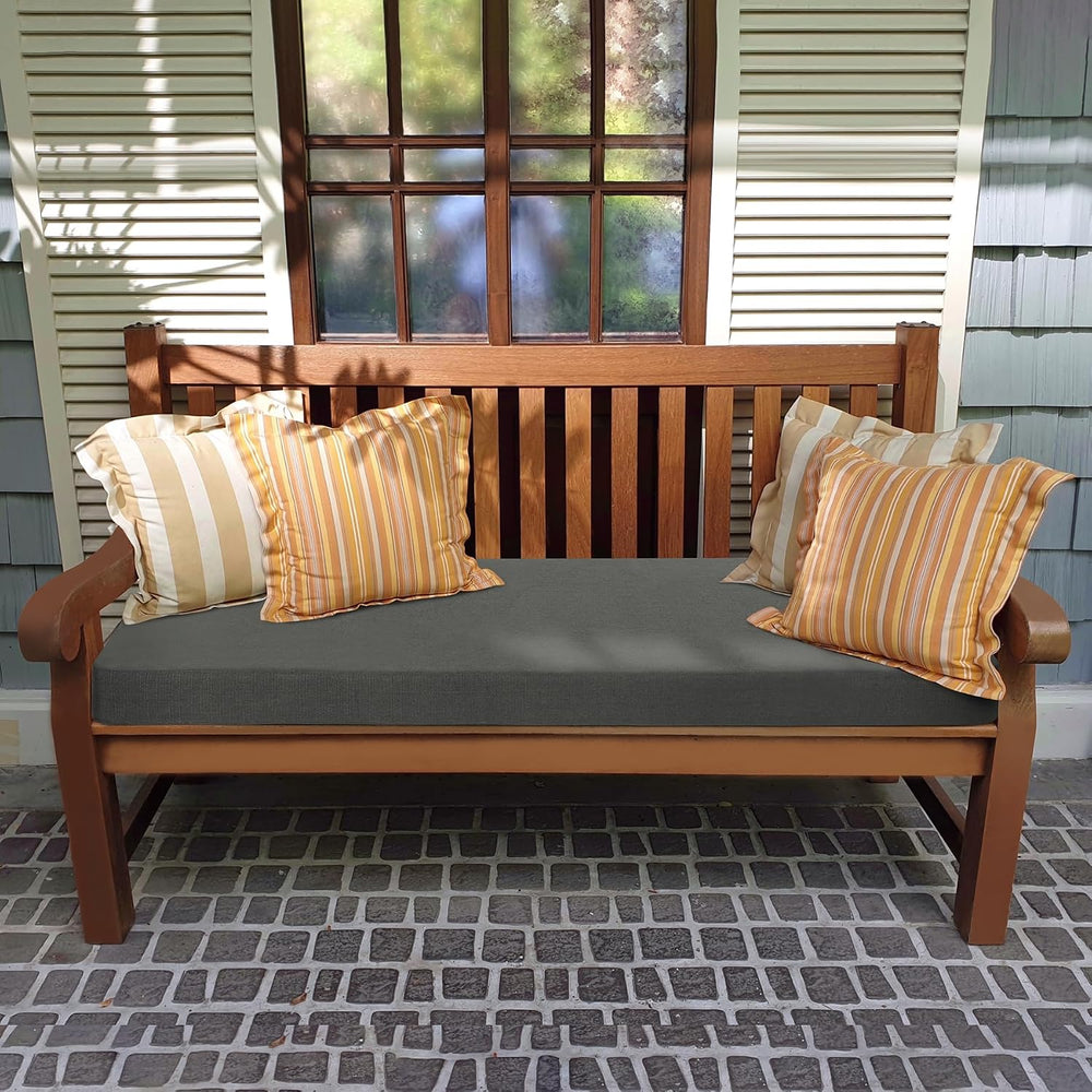 Favoyard Outdoor Bench Cushion Grey 48 x 16 inch