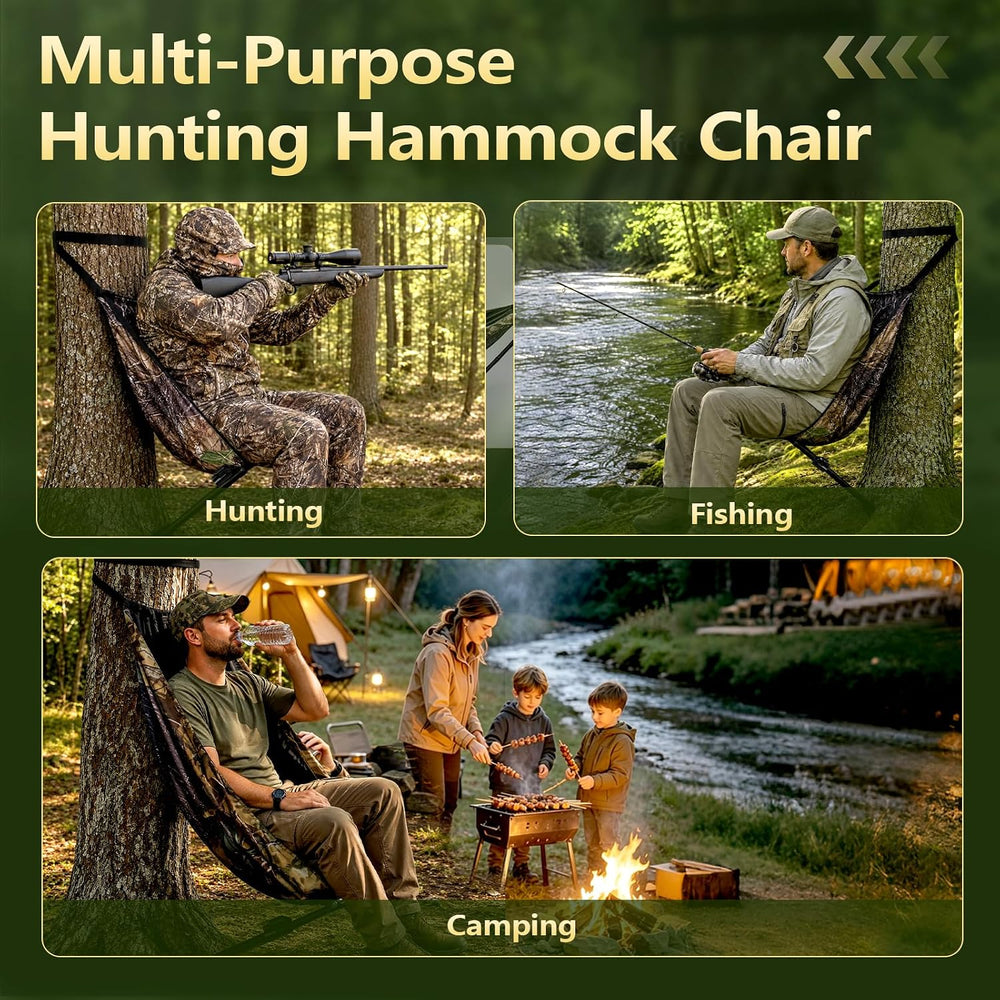 Portable Hunting Seat, Adustable Hammock Hunting Chair for Ground Hunts