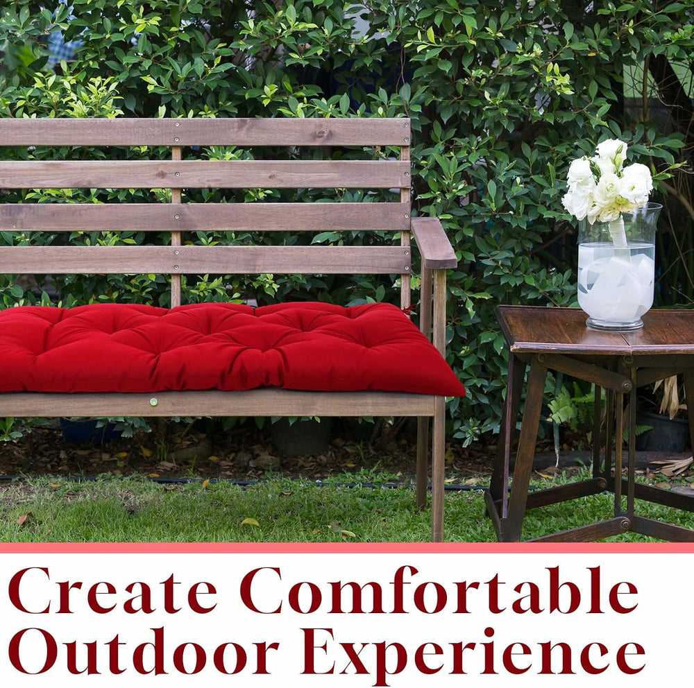 Wenqik Outdoor Bench Cushion 59 x 20 x 4 Inch Waterproof Patio Swing Cushion ...