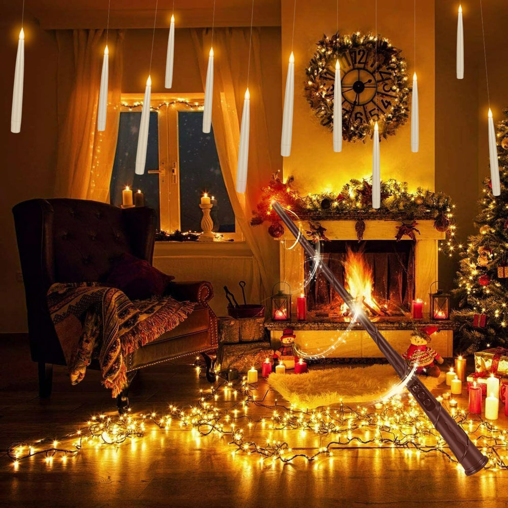 Onebird 36 Pcs Halloween LED Magic Hanging Floating Candles, Taper Flickering...