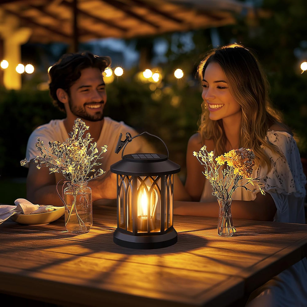 Solar Lanterns Outdoor Waterproof 4-Pack: Hanging Lantern Accent Warm Light