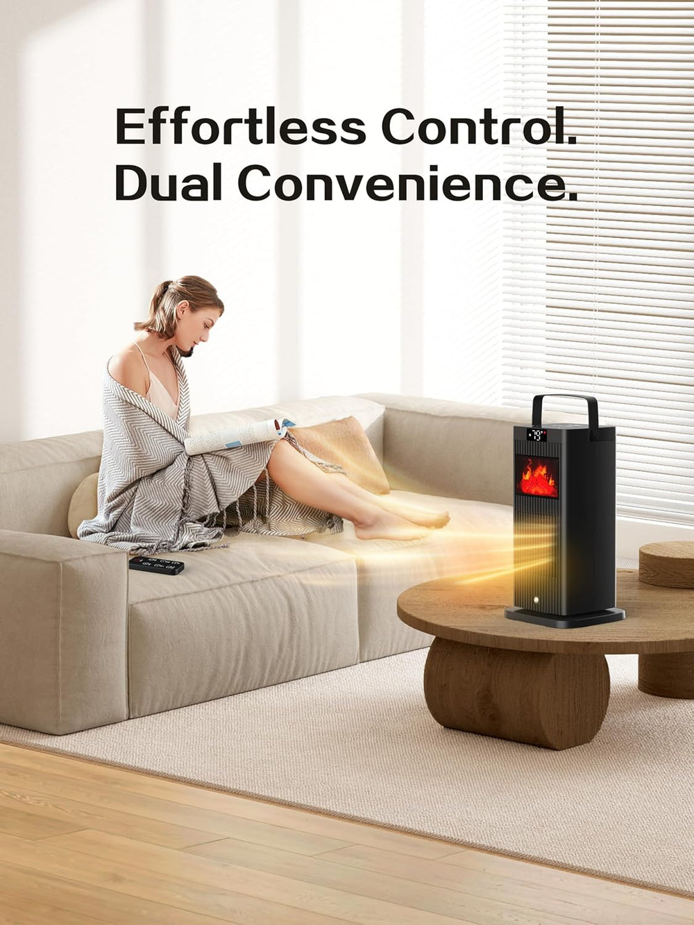 2026 Space Heater 1500W Portable Electric PTC Ceramic