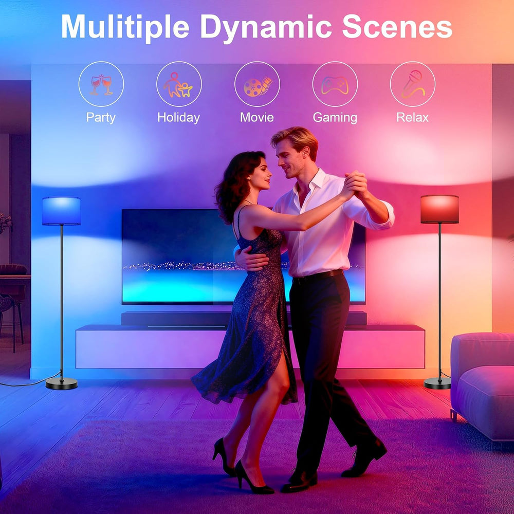 FRIDEKO HOME Floor Lamp for Living Room - Bedroom Standing Tall Lamps with Re...
