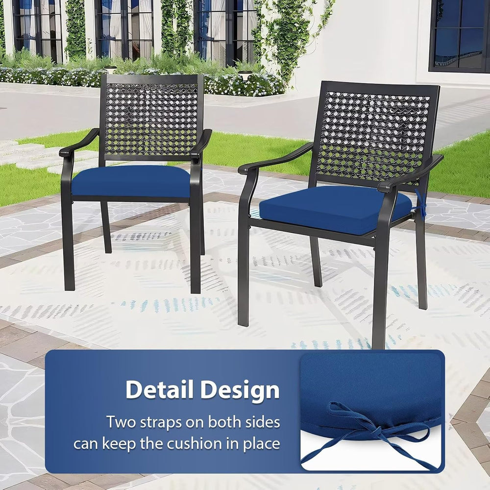 Outdoor Chair Cushions Set of 4, 17 x 16 Inch Patio Chair Cushions for Outdoo...
