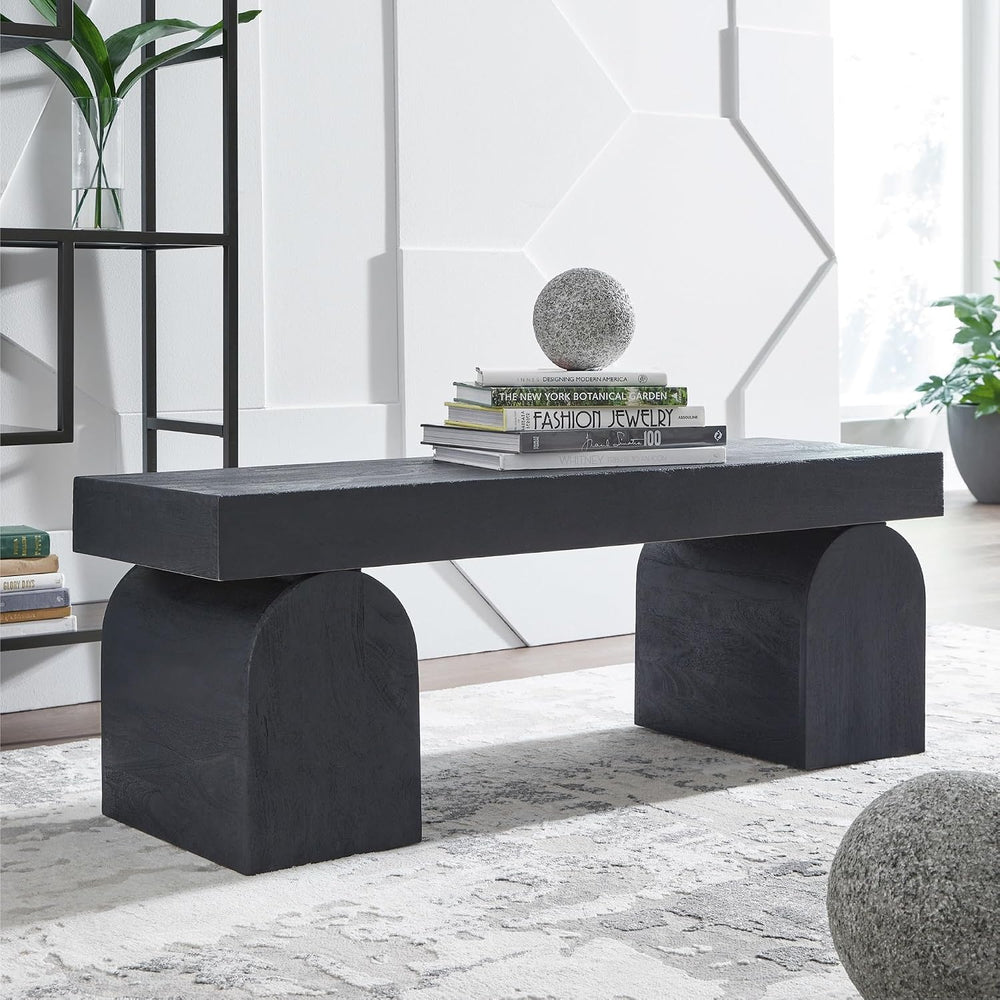 Signature Design by Ashley Holgrove Modern Entryway Accent Bench, Black