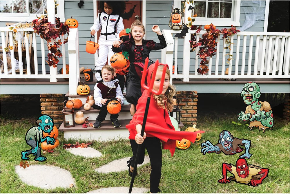 12Pack Halloween Scary Zombie Monster Yard Signs with Stakes 16.54 x 11.8in